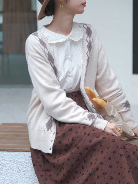 百武西BIOLIVING女装2022秋冬季白色衬衫