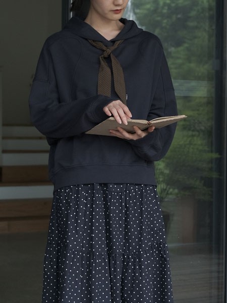 百武西BIOLIVING女装2022秋冬季黑色长裙