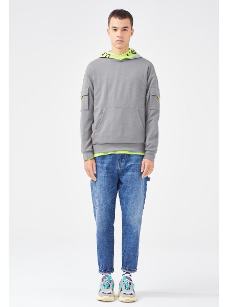 杰纳思GNIOUS男装2023春夏季藏蓝色长裤