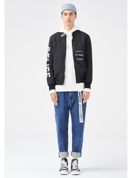 杰纳思GNIOUS男装2023春夏季藏蓝色长裤