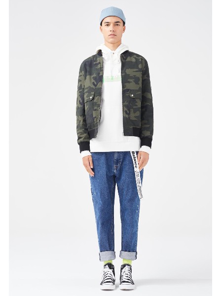 杰纳思GNIOUS男装2023春夏季白色卫衣