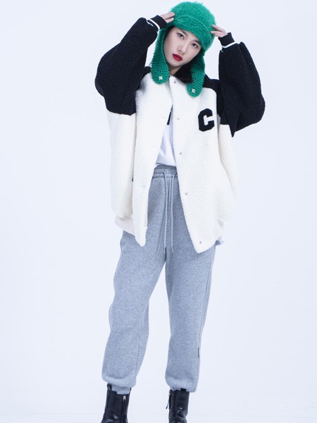 木子简MSDOU女装2022秋冬季灰色长裤