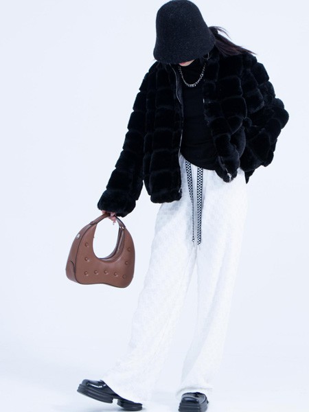 木子简MSDOU女装2022秋冬季白色长裤