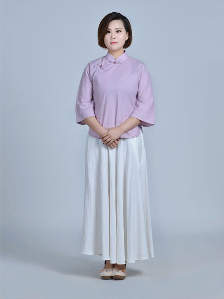 昕汉唐休闲装2023春夏季紫色上衣