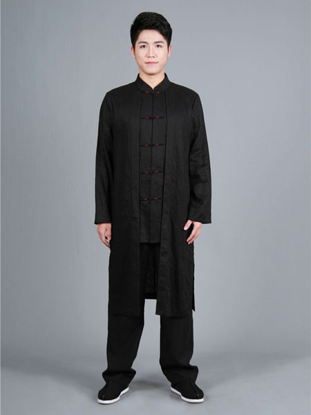 昕汉唐休闲装2023春夏季黑色唐装