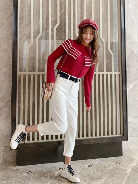 拉格蓓芮2022秋冬季白色长裤