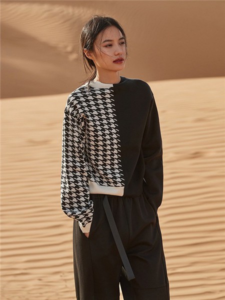 安素尚女装2022秋冬季黑色长裙