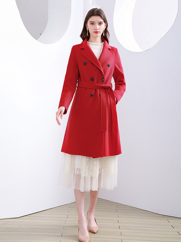 未风2022秋冬季红色大衣