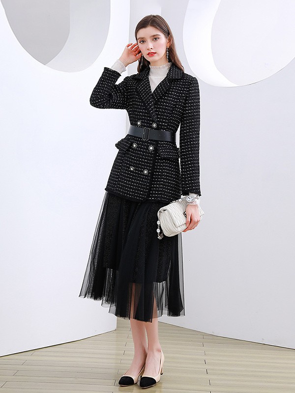 未风WIFING女装2022秋冬季黑色西装