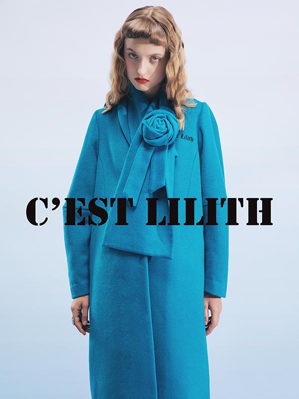 C’ESTLILITH女装2022秋冬季蓝色大衣