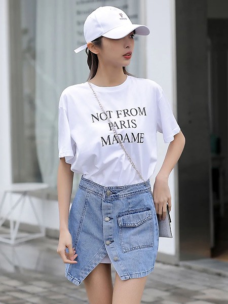 优韩一号UHAN1女装2023春夏季白色T恤