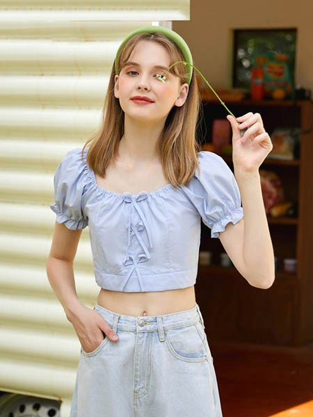 UNIFEE2023春夏季蓝色T恤