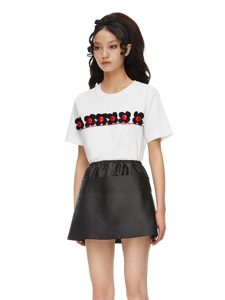 SHUSHU/TONG2023春夏季白色T恤