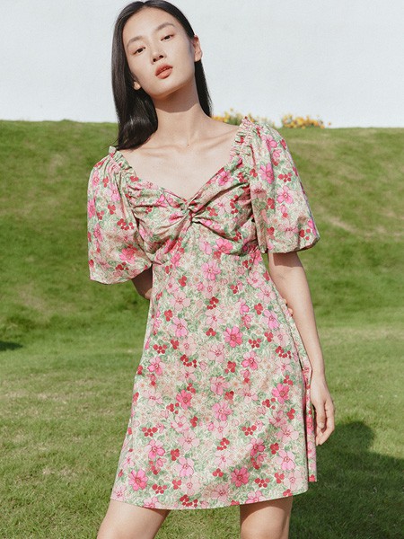 OrangeDesire2023春夏季粉色连衣裙