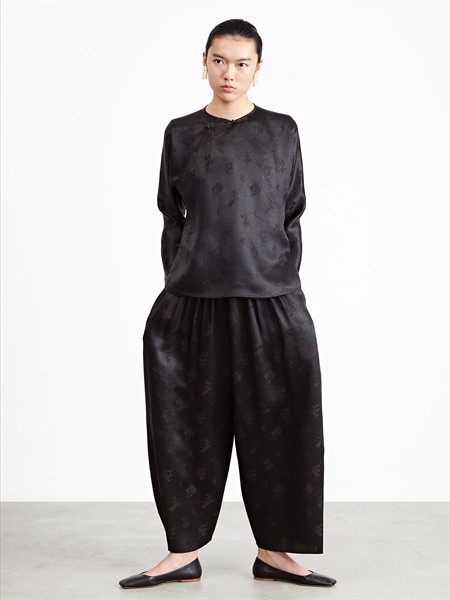 msmin2023春夏季黑色阔腿裤