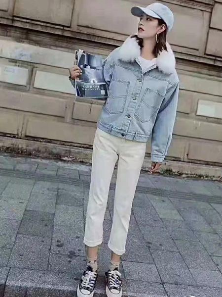 MISSONE女装2022秋冬季白色长裤