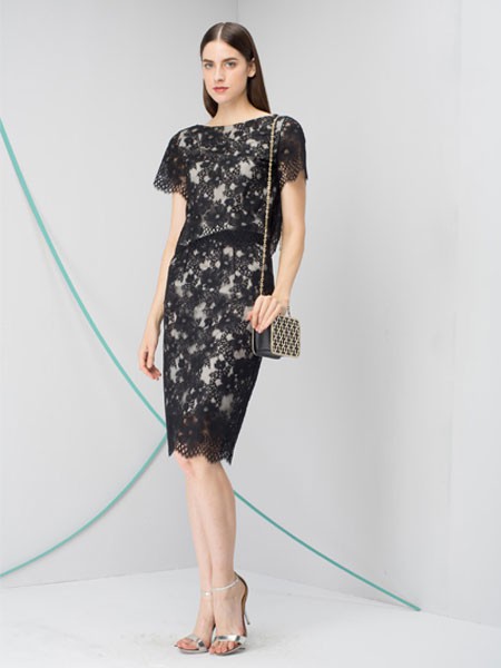 Co.可2023春夏季黑色连衣裙