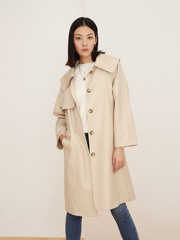 迷丝布女装2022秋冬季白色大衣