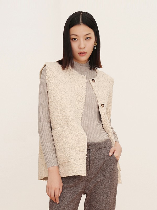 迷丝布女装2022秋冬季灰色针织衫