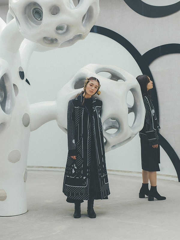 INITIAL伊迪索女装2022秋冬季黑色连衣裙