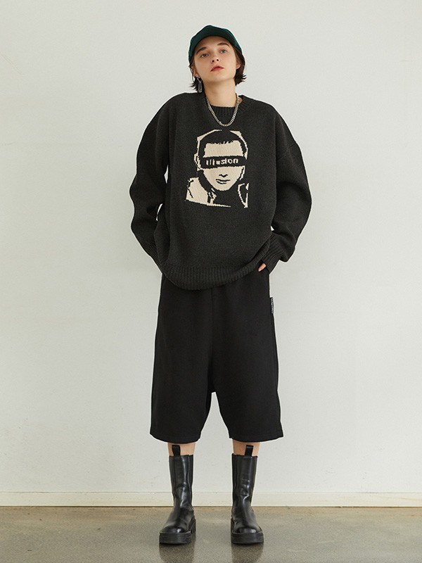 转向女装2022秋冬季黑色卫衣