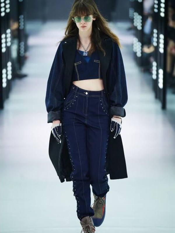 JINNNN女装2022秋冬季藏蓝色背心