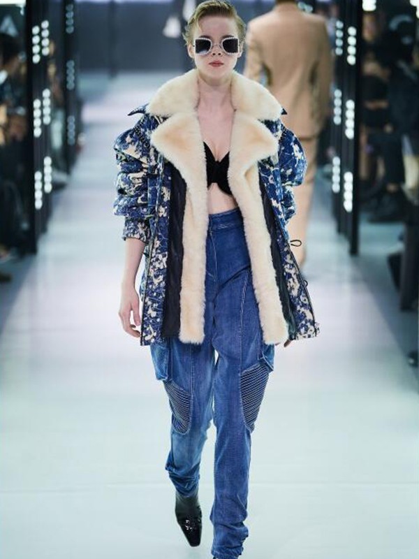 JINNNN女装2022秋冬季藏蓝色棉服