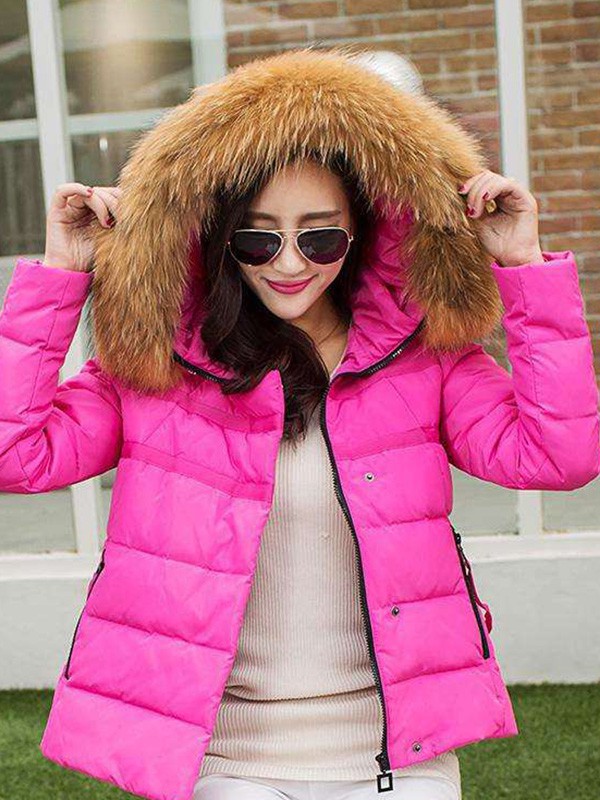 Missfofo2022秋冬季粉色棉服