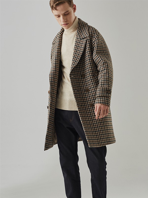 花門男装2022秋冬季灰色大衣