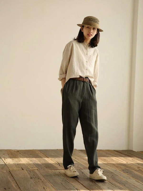 素缕女装2022秋冬季白色T恤