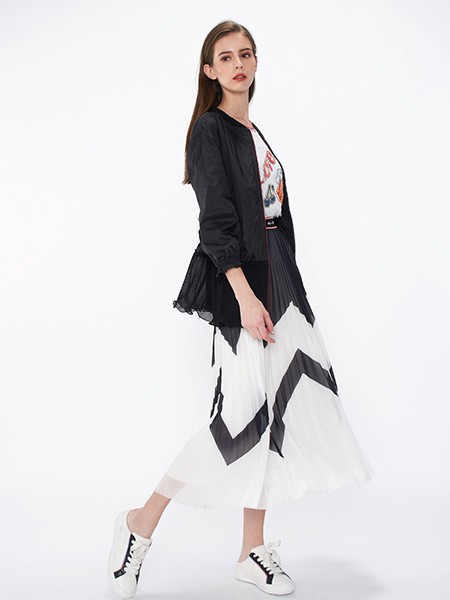 名略女装2023春夏季白色长裙