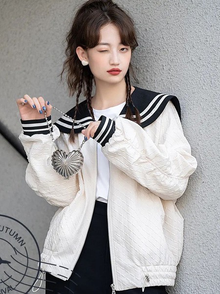 MIYU女装2022秋冬季白色针织衫