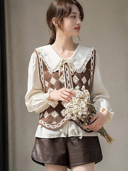 MIYU女装2022秋冬季白色衬衫