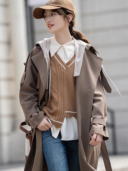 MIYU女装2022秋冬季藏蓝色背心