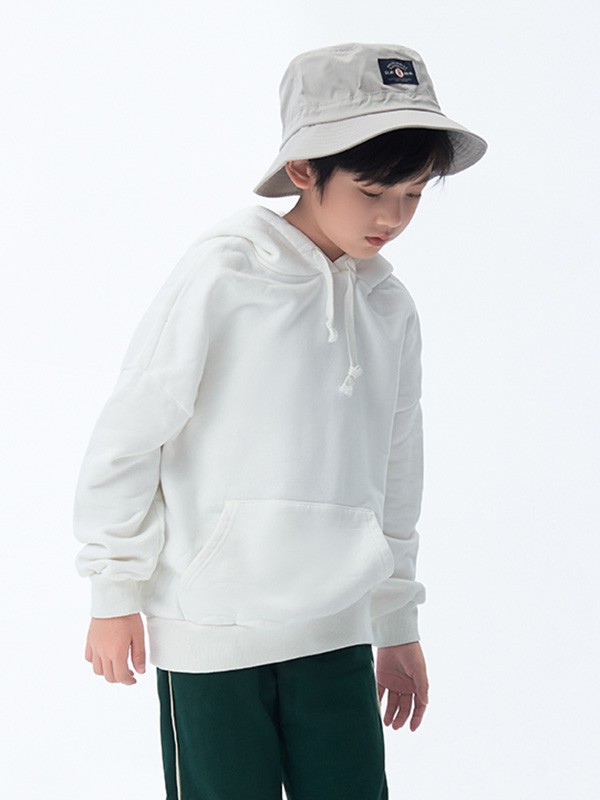 糖卡布衣童装2022秋冬季白色卫衣