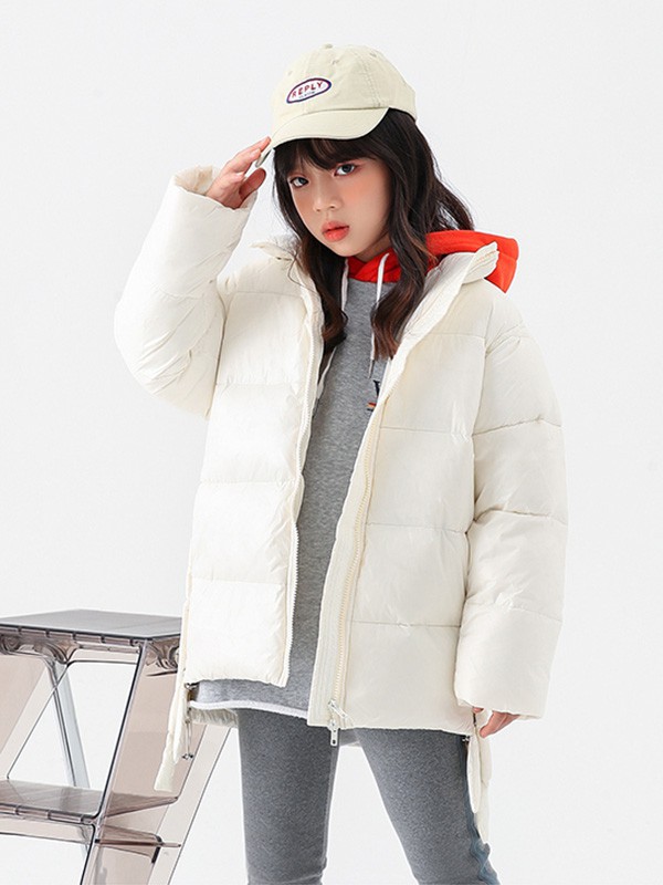 糖卡布衣童装2022秋冬季白色大衣