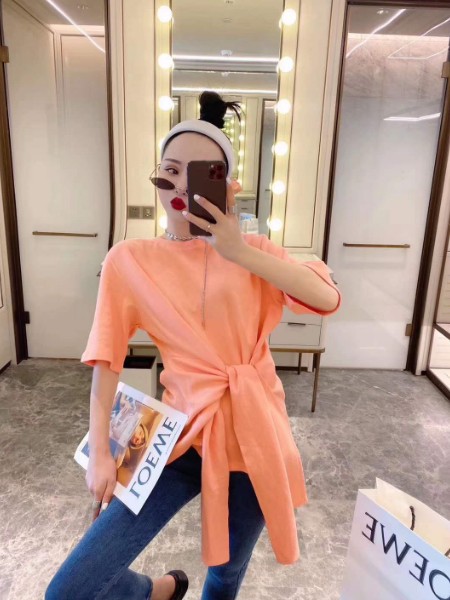 施洛琳女装2023春夏季橙色T恤