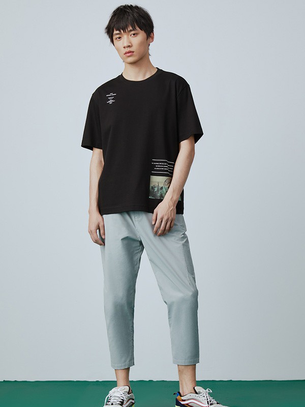 写生2023春夏季黑色T恤