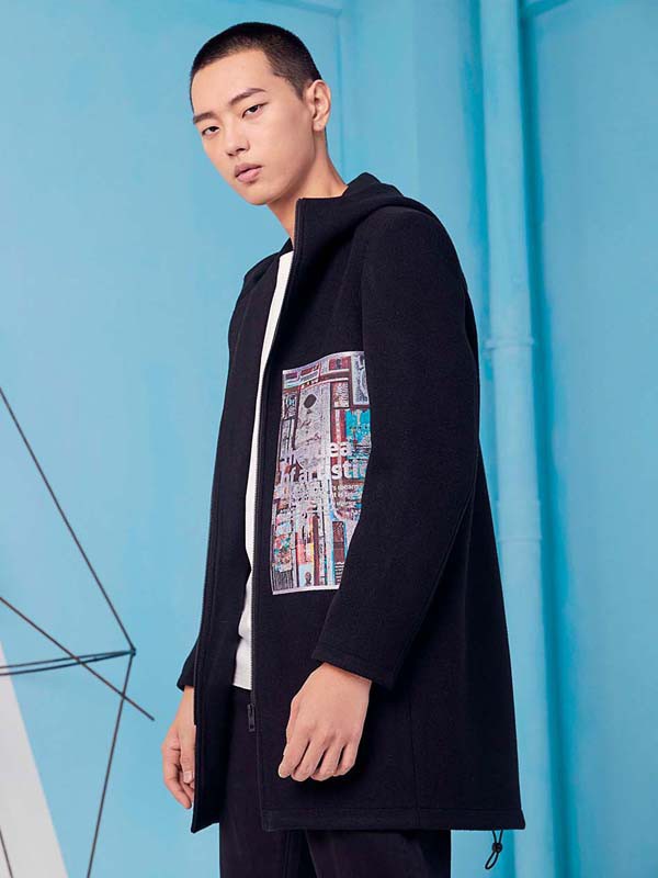 写生2023春夏季黑色大衣