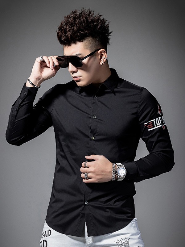 圣希梵男装2023春夏季黑色长裙