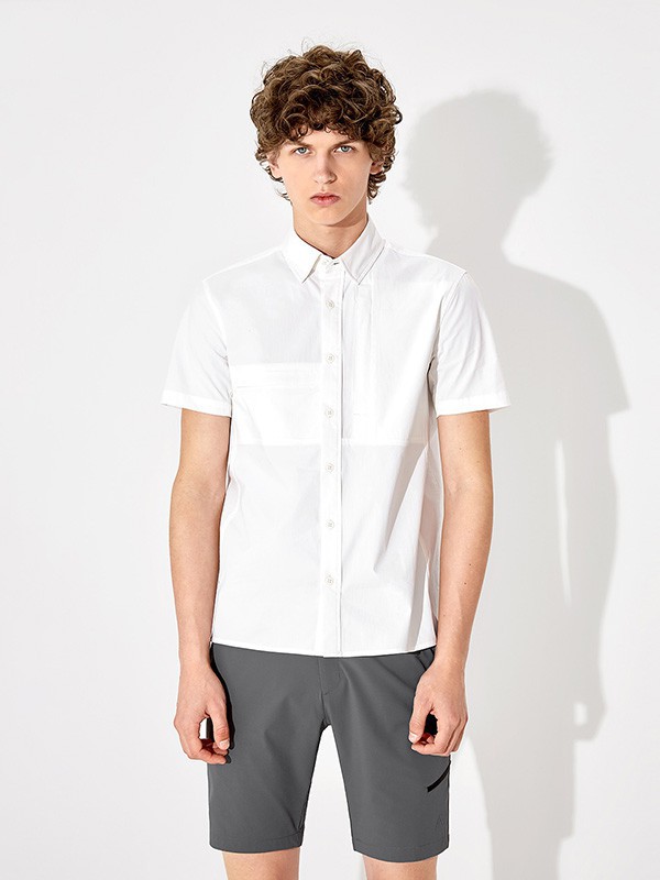 AEX男装2023春夏季白色衬衫