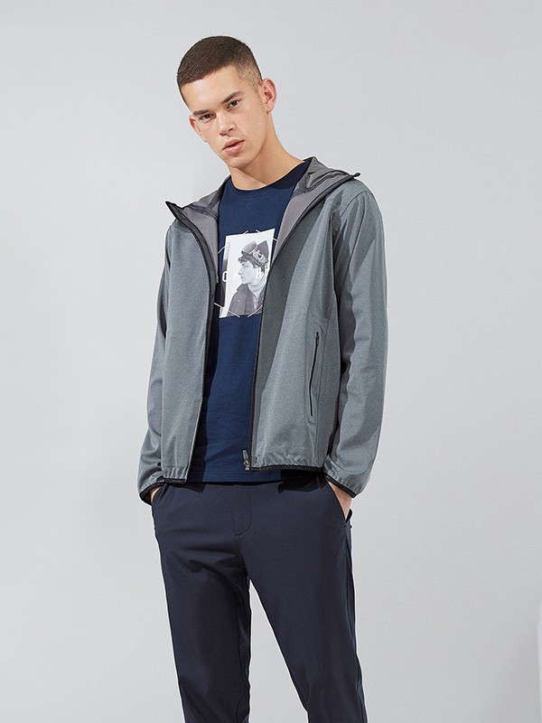 AEX男装2023春夏季藏蓝色T恤