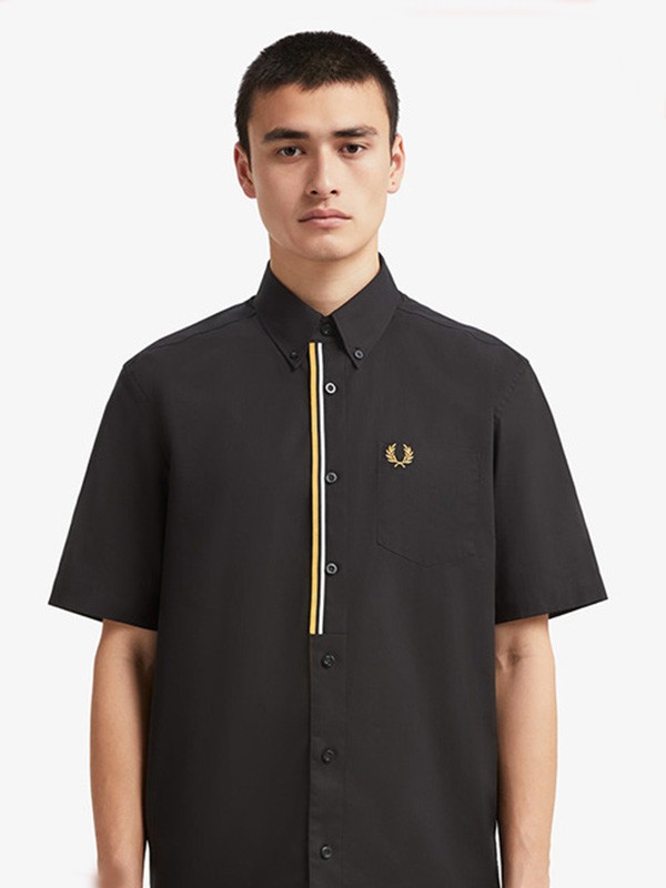 FREDPERRY休闲装2023春夏季黑色衬衫