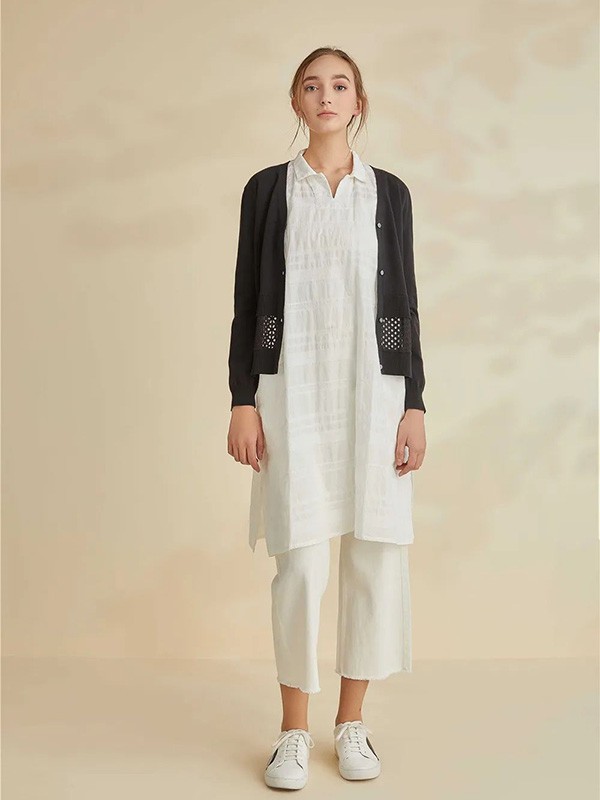 Cocktaillamode女装2022秋冬季白色衬衫