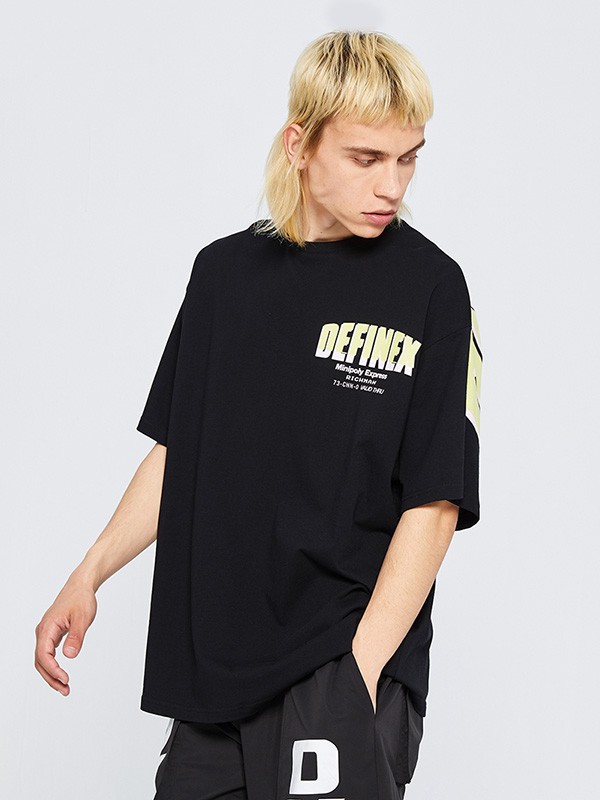 D&X男装2022秋冬季黑色T恤