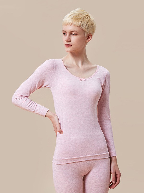 DEVERLI内衣2022秋冬季粉色保暖内衣
