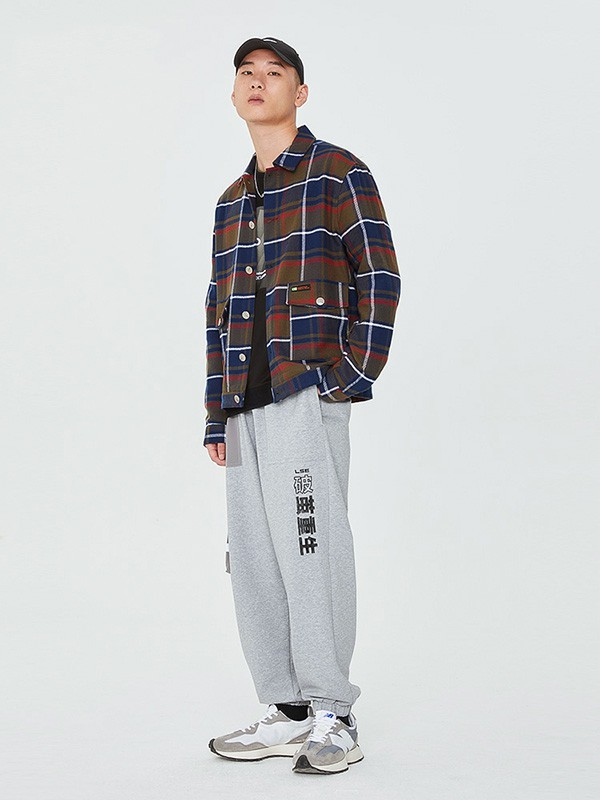 POTE休闲装2022秋冬季灰色长裤