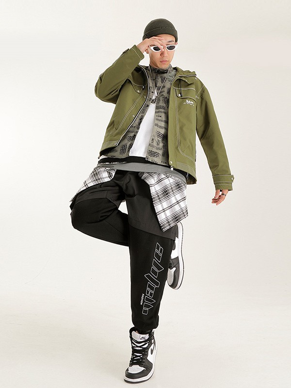 POTE休闲装2022秋冬季军绿色外套