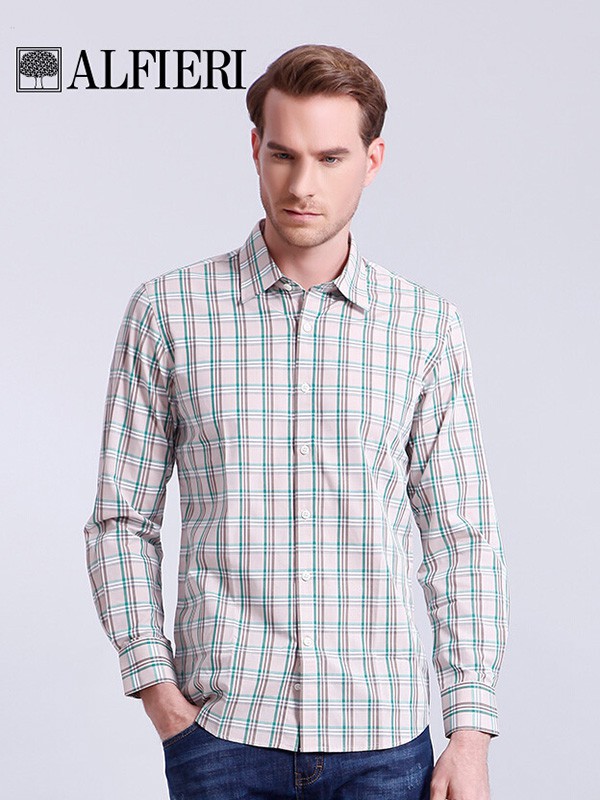 艾法利男装2022秋冬季白色衬衫