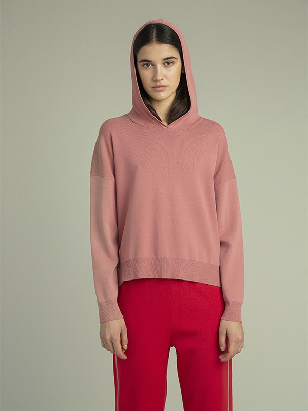 PEUTEREY休闲装2022秋冬季粉色卫衣